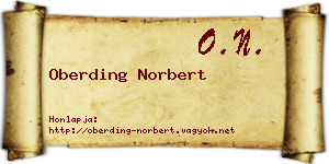 Oberding Norbert névjegykártya